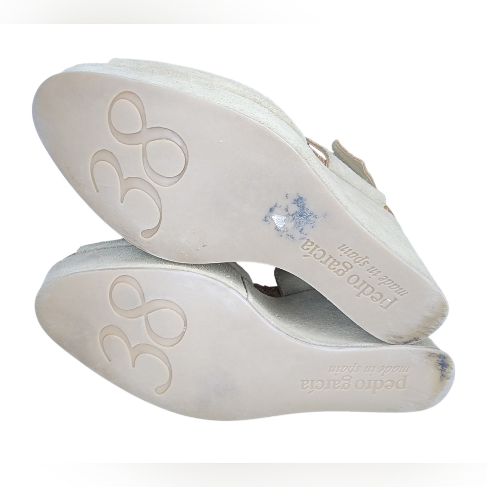 Pedro Garcia Peep Tpe Wedge Sandals, Womens 38 EU (9 US) - Picture 6 of 9